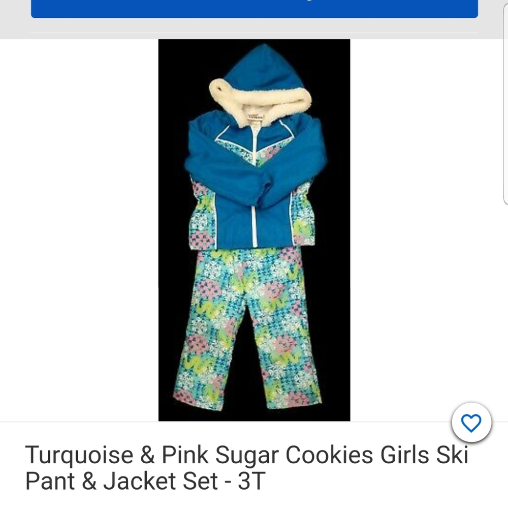 Size 3T Girl's Ski Set